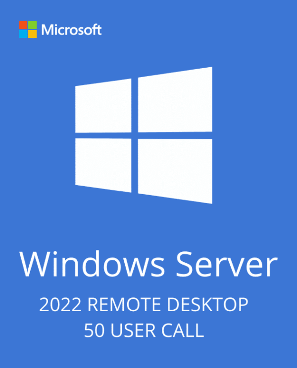 Windows Server 2022 Remote Desktop Services – 50 User CALs Certificate